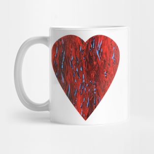 Firefly sea I/III, blue on red (heart) Mug